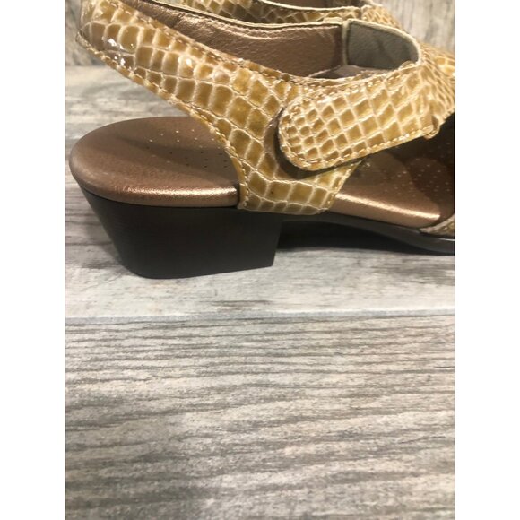 SAS Suntimer Sandal Croc 1in. Heel Open Toe Leather Sandals 7.5N narrow - Picture 8 of 9